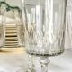 4 verres à pied en cristal ciselé