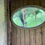 Art Deco oval mirror