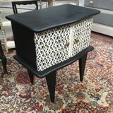 Black and white vintage bedside or extra furniture