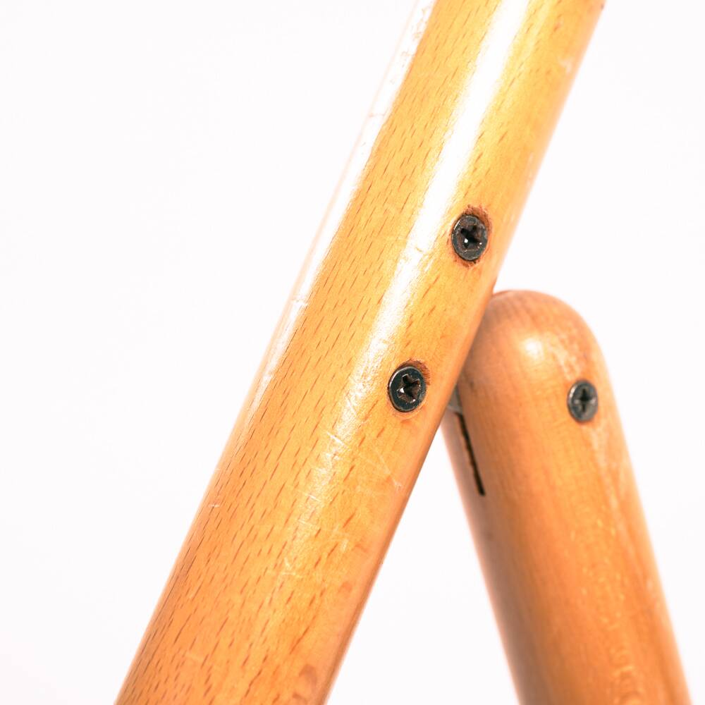 Chaises pliantes vintage italiennes avec siège en paille, set de 3