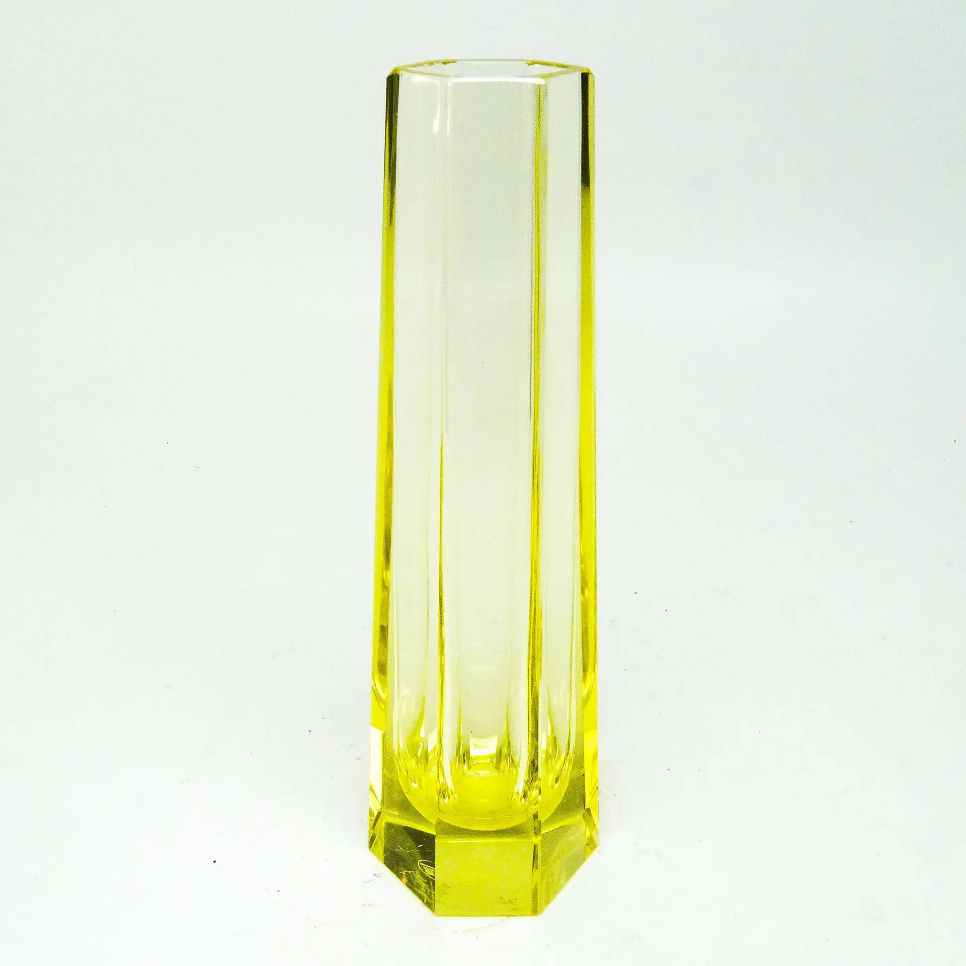 Art Deco vase, crystal, Moser, Czechoslovakia, 1930s