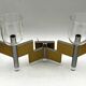 Mid-Century Modern set of eight brass and chrome sconces by Sciolari. Italy 1970s