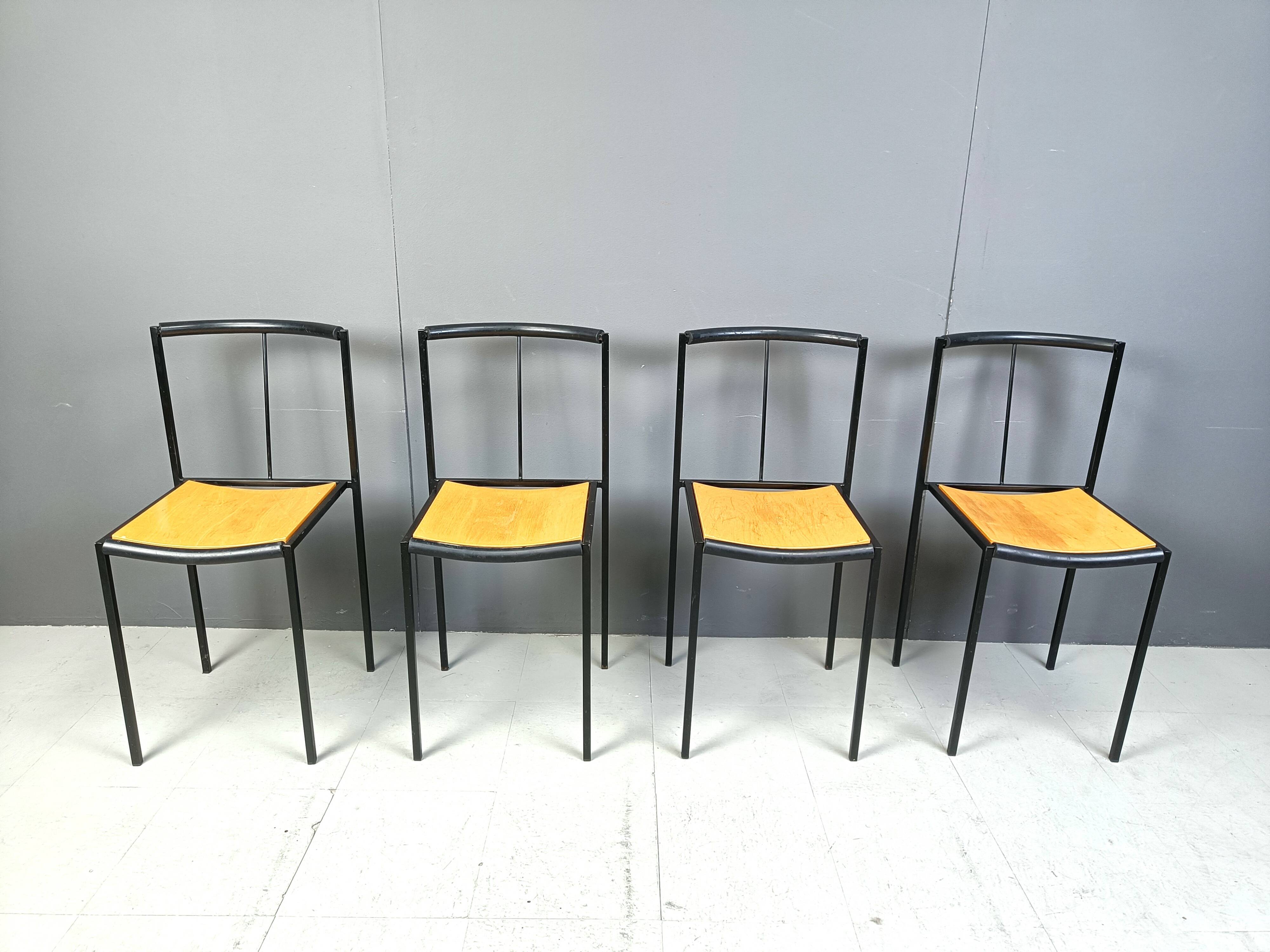 4 chairs by Zeus Noto Maurizio Peregalli Millepunte, 1985