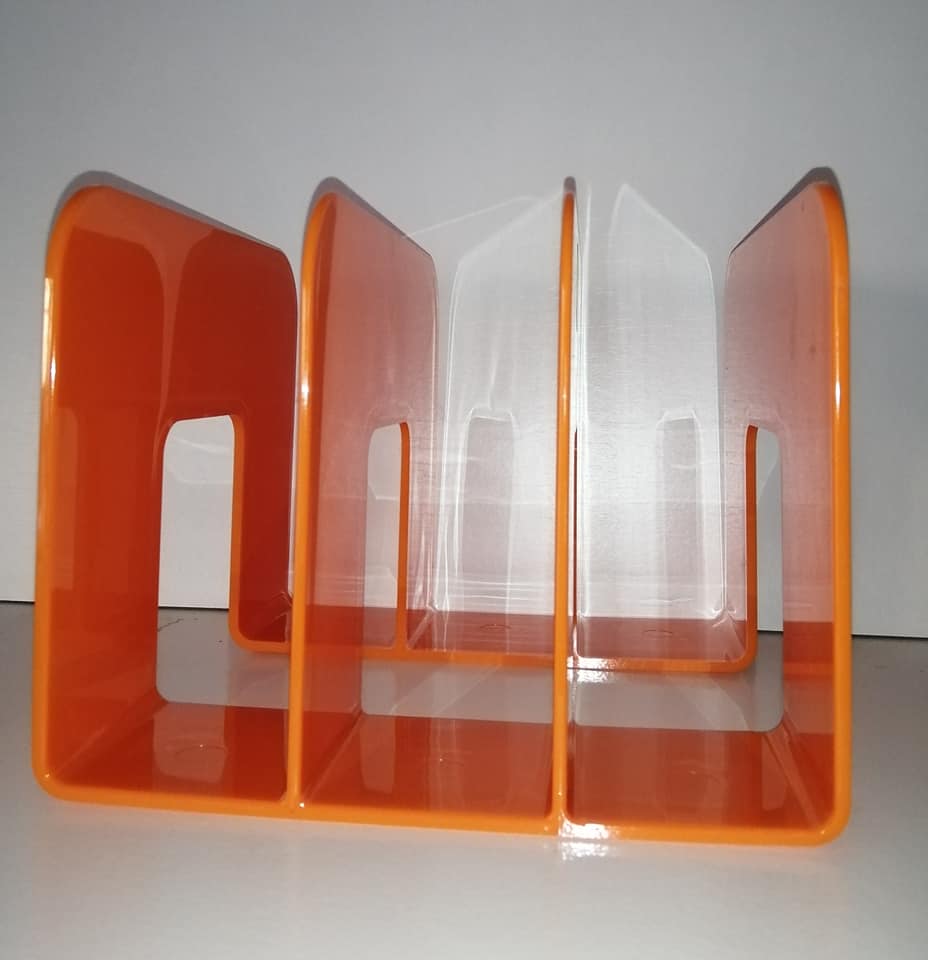 Vintage style orange plastic magazine door