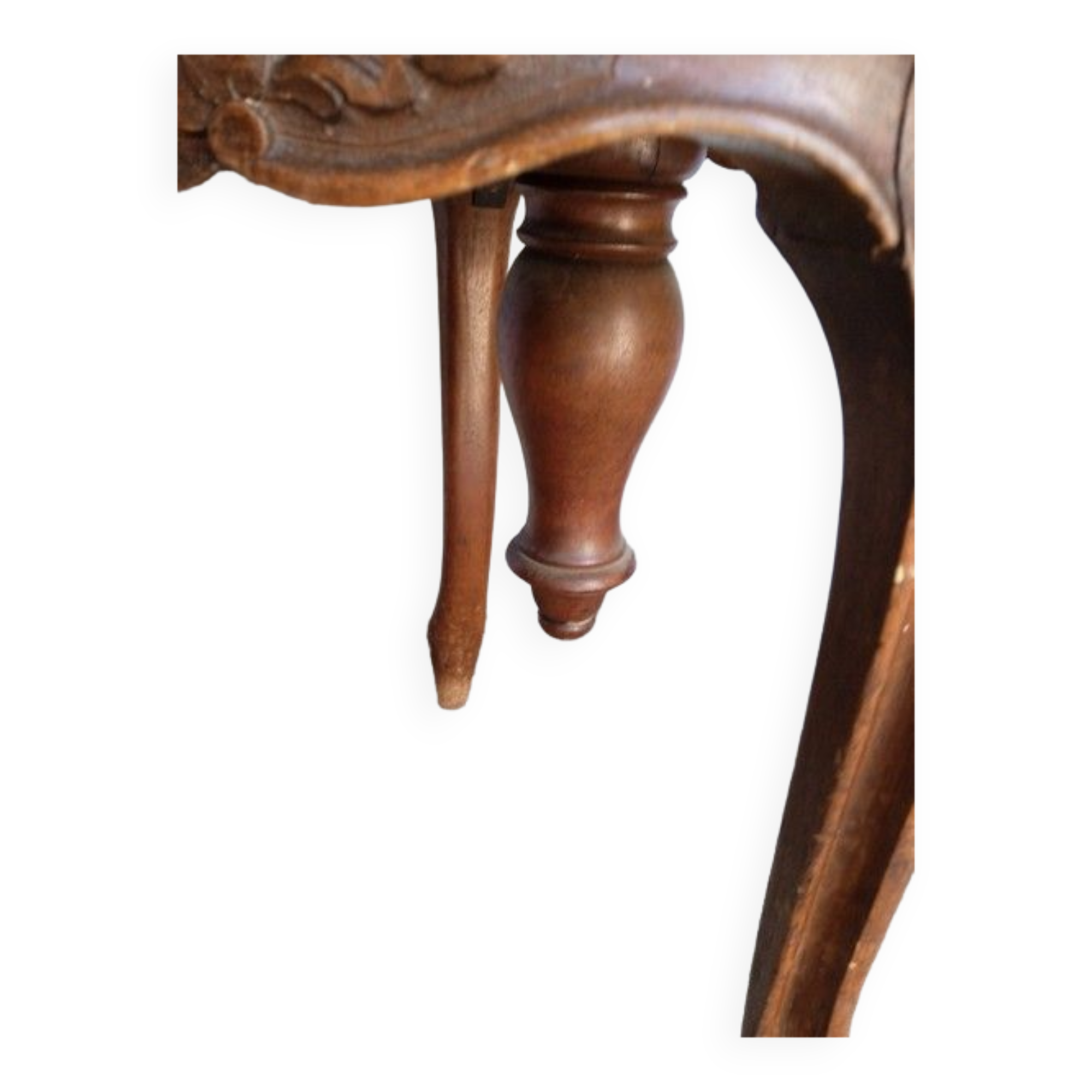 Piano stool carved wood St Louis XV ep XIXem