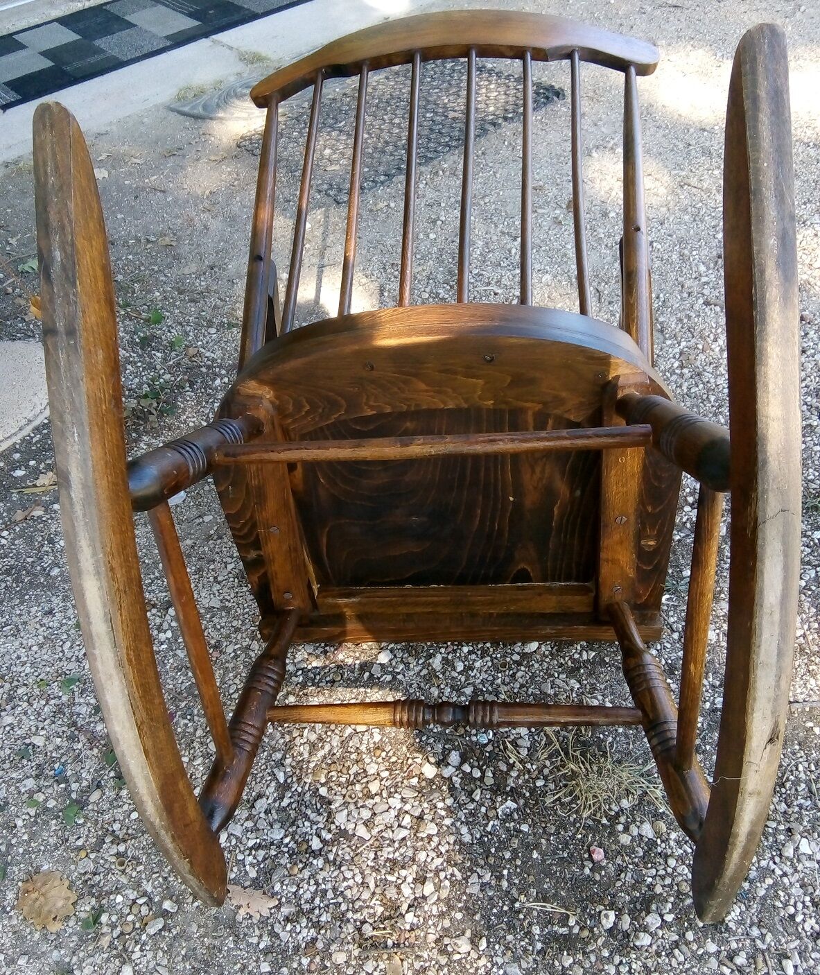 Rocking chair wooden armchair 1960