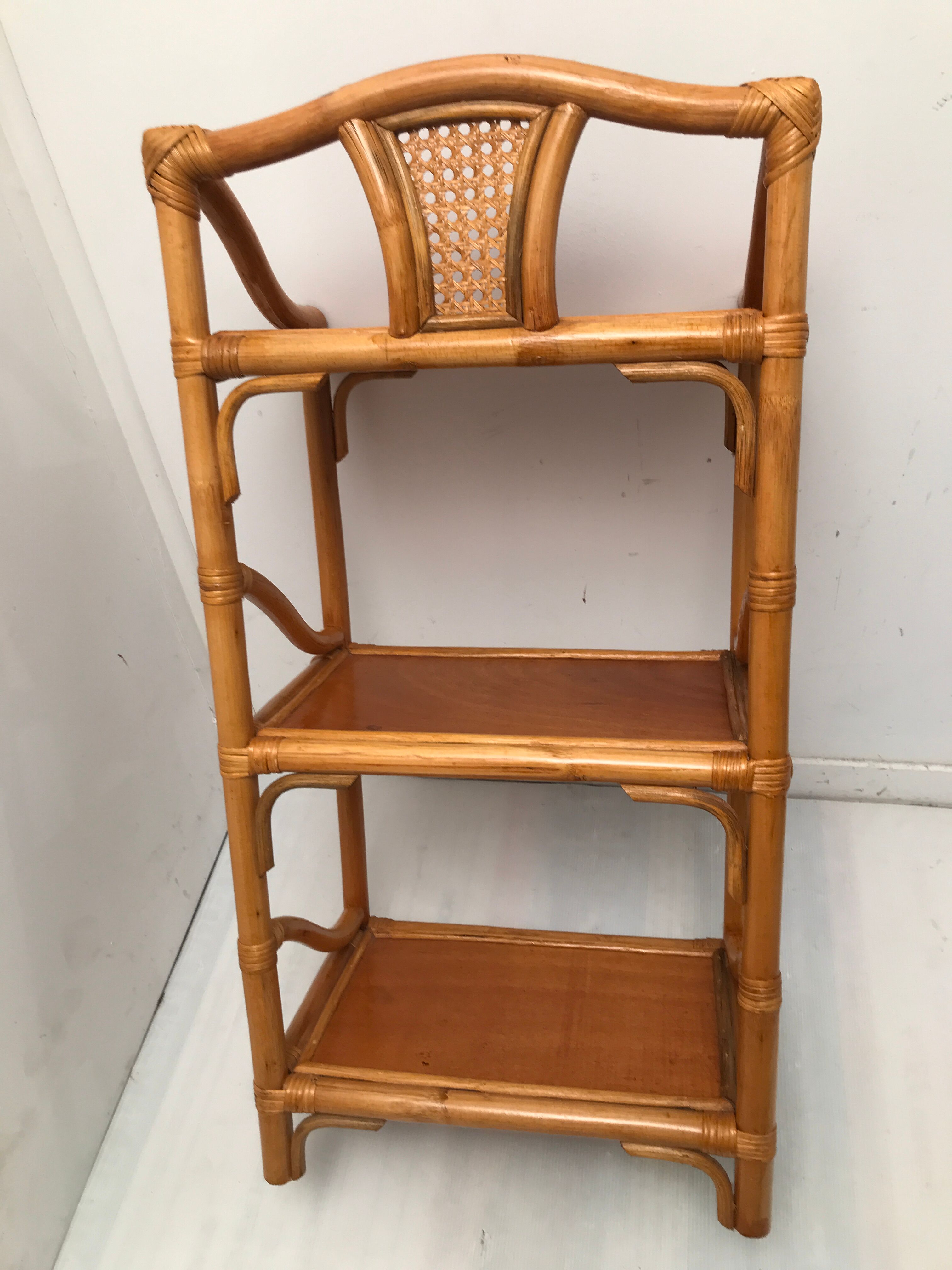 Etagère en bambou 3 niveaux vintage