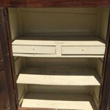 Old rustic farmhouse cabinet in fruit wood