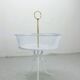 Vintage white metal and brass planter or basked, France 1960s