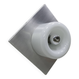 Ceiling light Doria Leuchten 1960, Germany, Alu Opaline + bulb