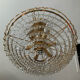 Lustre cascade en bronze et pampilles de cristal