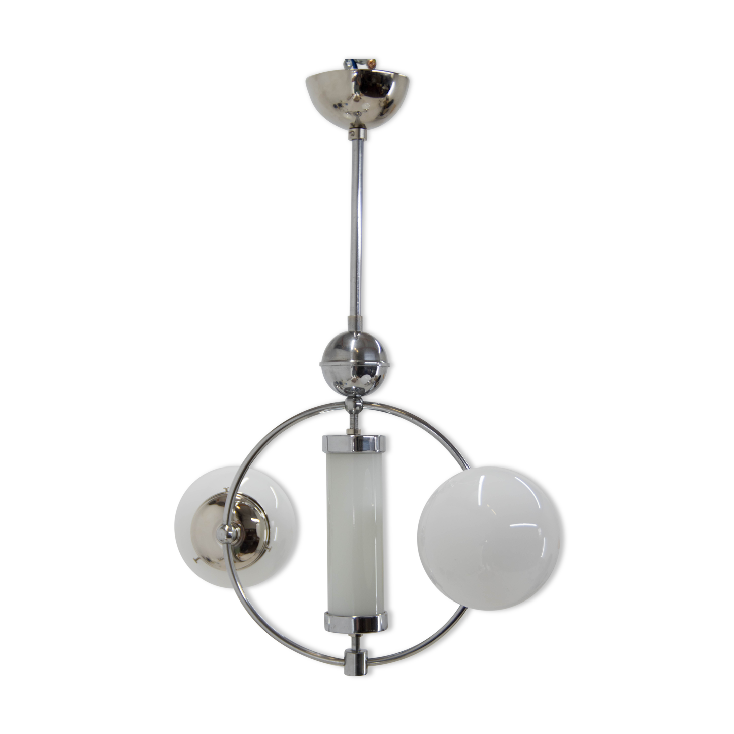 Bauhaus or functionalist chandelier, 1930s