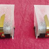Vintage wall lamps in plexiglass and brass