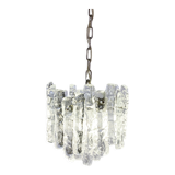 Ice crystal pendant light by Kalmar, 1960s