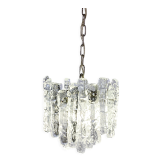 Ice crystal pendant light by Kalmar, 1960s