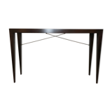 Console bois exotique et métal