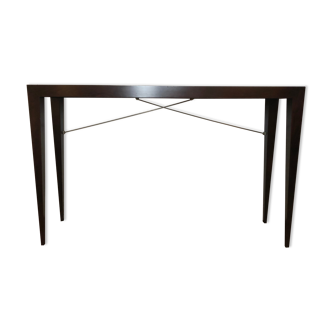 Console bois exotique et métal