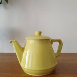 Théière en céramique jaune vintage