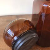 Bocal en verre ambré