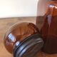 Amber glass jar