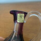 Verseuse flacon Caesar crystal Bohemiae cristal violet Tchèque vintage