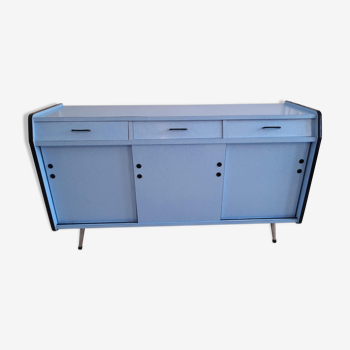 Buffet kitchen low blue formica