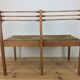 Wooden mulched modernist bench in 1950s