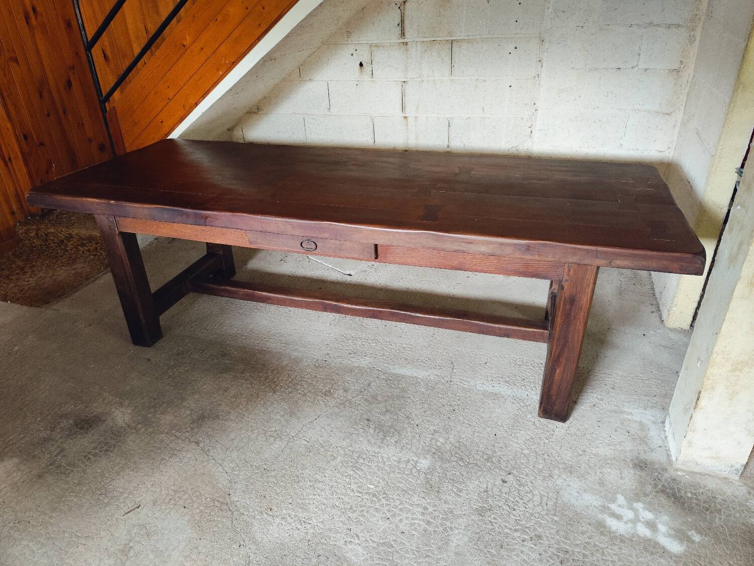 250 cm large farmhouse monastery table