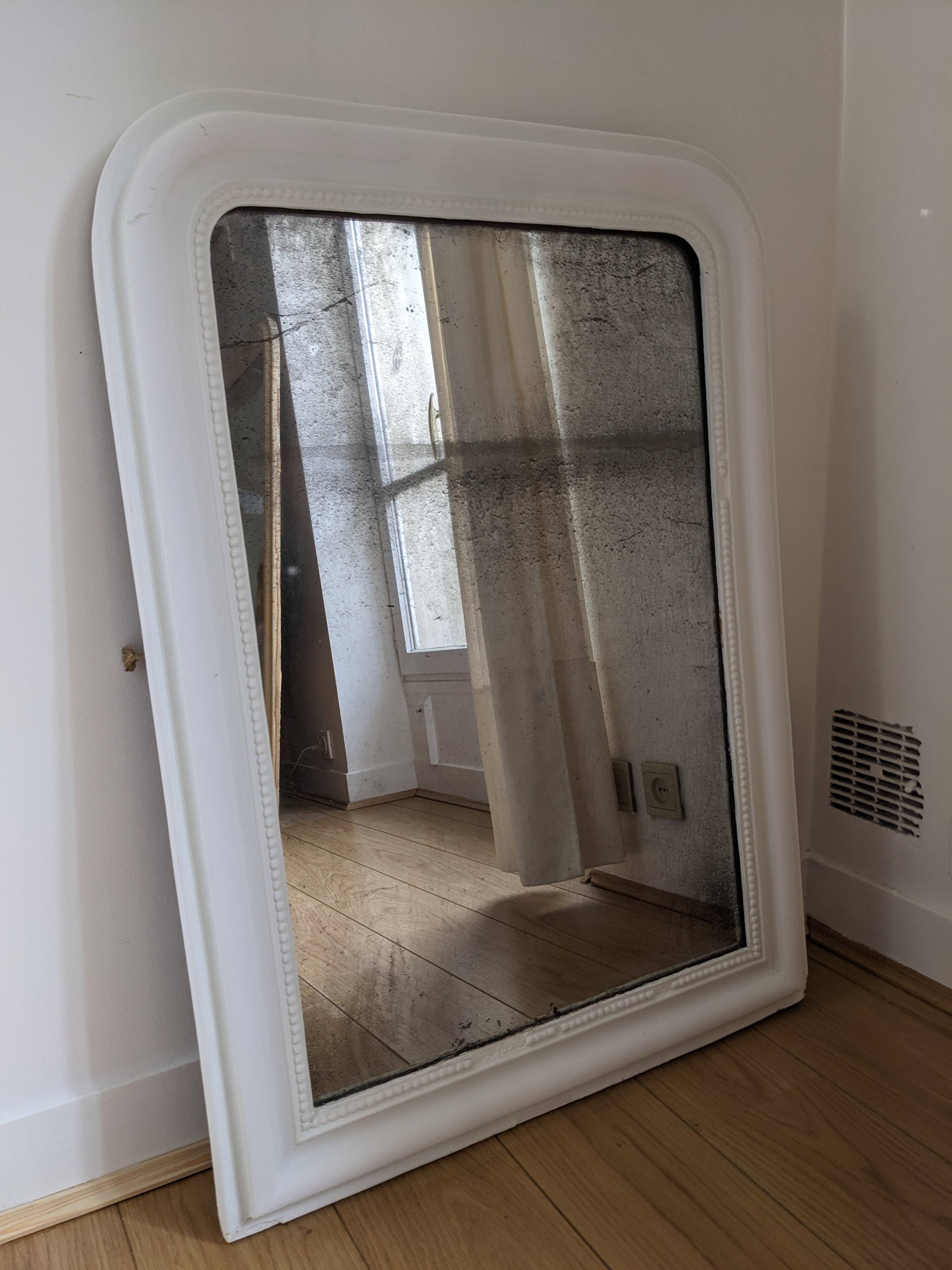 Classic white mirror