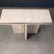 Vintage travertine and brass console table, 1970s