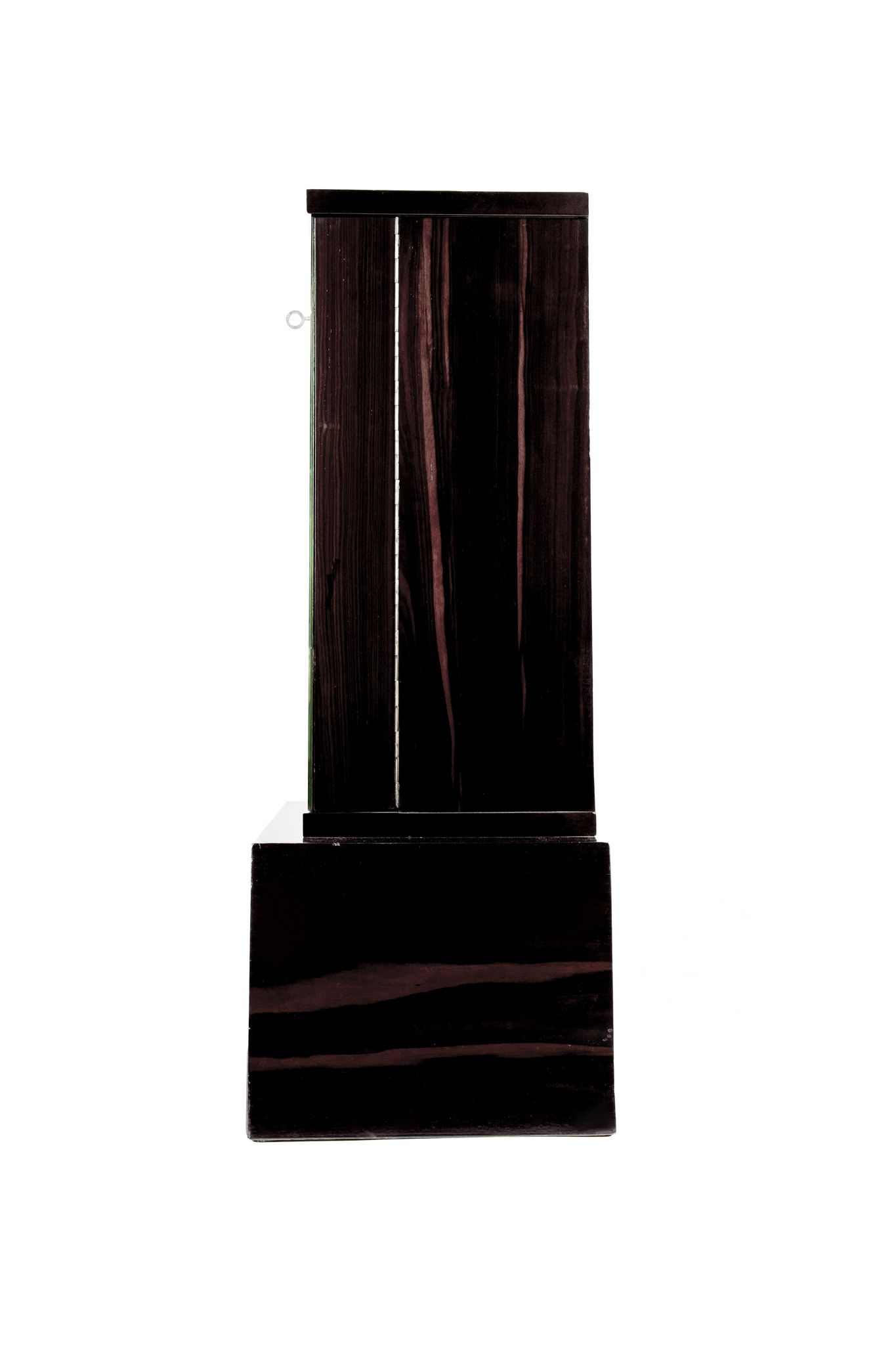 Art-deco bar furniture in macassar and acid-engraved mirror