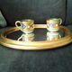 Mirror or vintage mirror top in golden brass