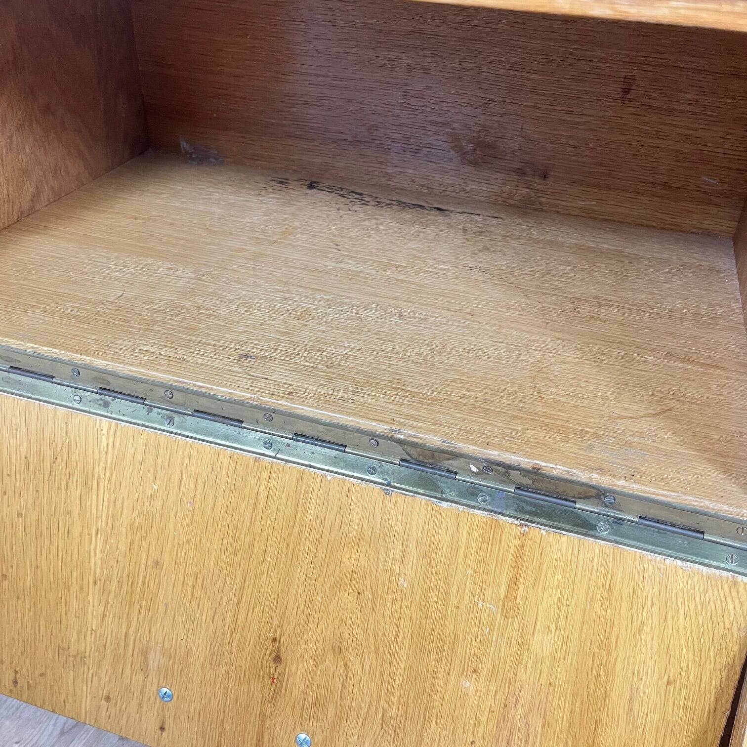 Buffet bas vintage en bois clair, 1960/70