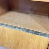 Buffet bas vintage en bois clair, 1960/70