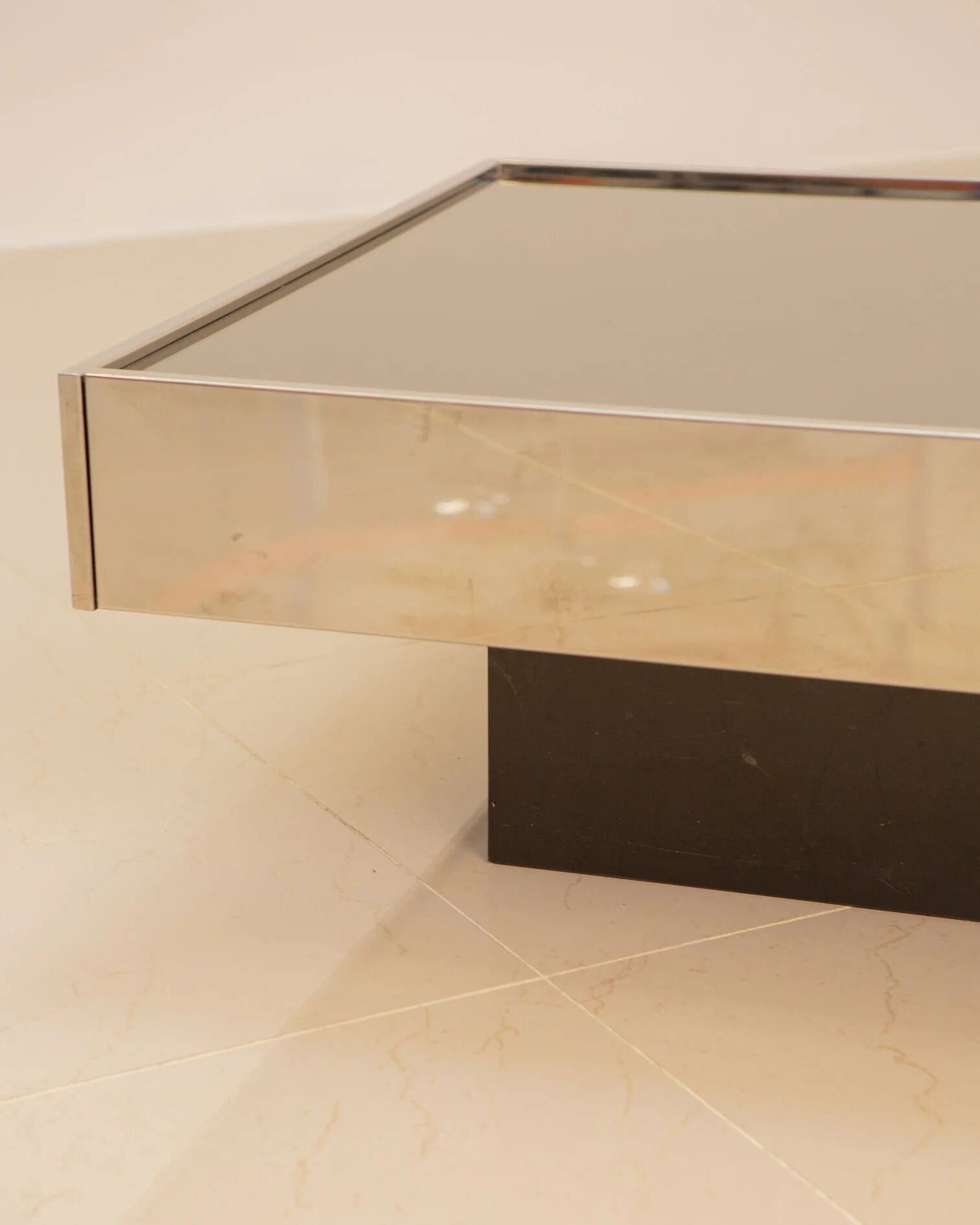 "Bar" coffee table by Willy Rizzo for Cidue 70's