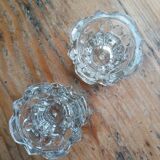 Set of 2 Reims glass candle holders