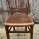 Set of 8 vintage bistro chairs, 50s, 60s, dark oak.