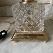 Brass, glass and crystal lamp v