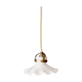 White glass hand lamp