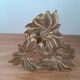 Brass candle holder three flowers