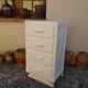 Art Deco chest of drawers in white painted wood with 4 drawers