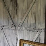 Pair of patinated shutters