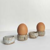Set of 4 vintage stoneware shells