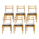 Set de 6 chaises, espagne, 1960's,