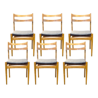 Set de 6 chaises, espagne, 1960's,