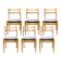 Set de 6 chaises, espagne, 1960's,