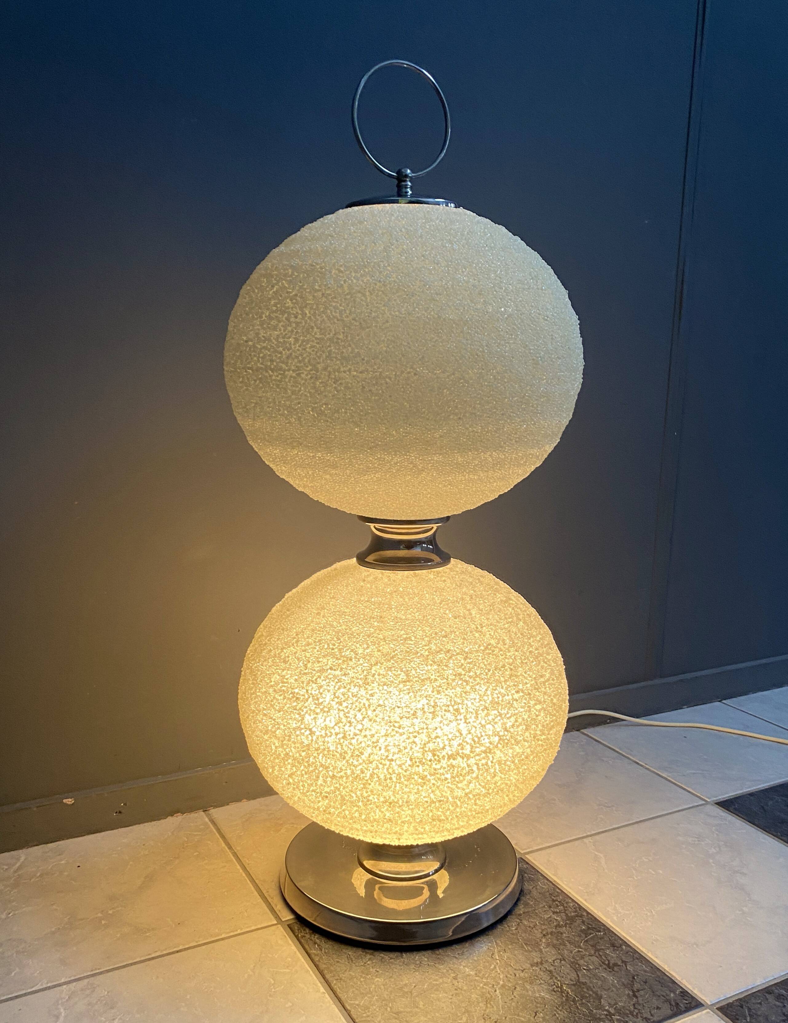 Sugarball double-light floor lamp by John and Sylvia Reid for Rotaflex