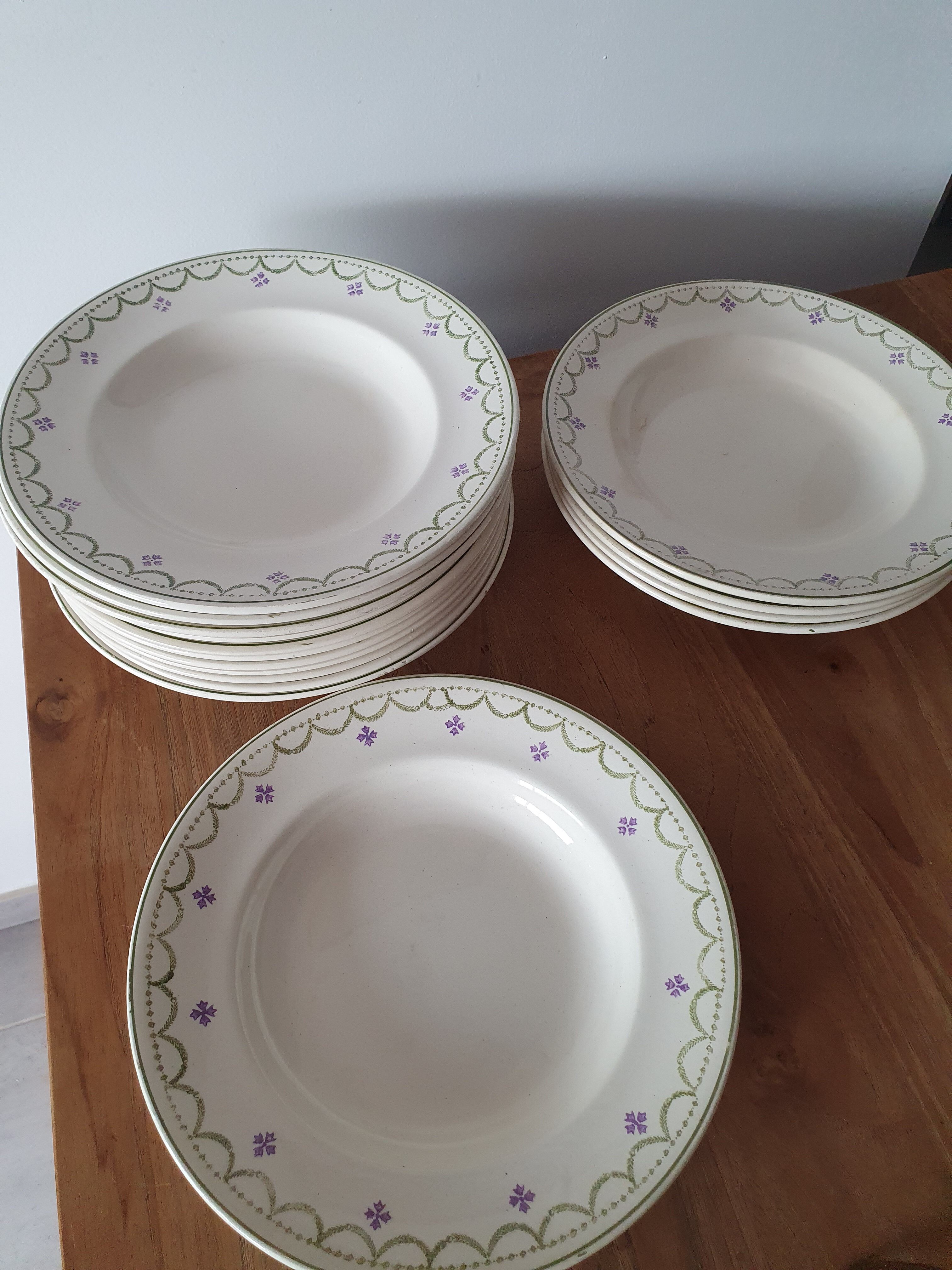 16 hollow plates iron earth longwy model Violetta