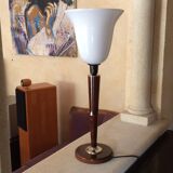 Lamp mazda mahogany, art deco 1950