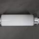 1930s Bauhaus chrome and milk glass tubular wall light, Czechoslovakia, restored